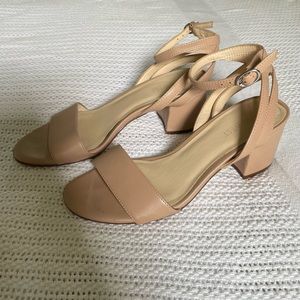 Nine West Nude block heels 7
